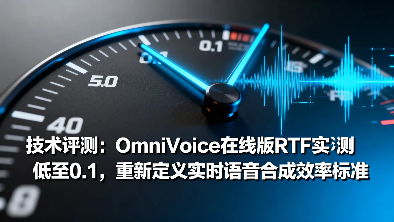 OmniVoice在线版RTF实测低至0.1，重新定义AI配音效率标准